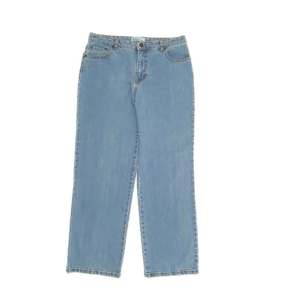 Kim Rogers Bootcut Jeans Women 10P Light Wash Blue High Rise Denim